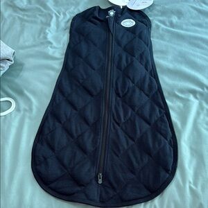 Black Quilted baby weighted sleepsack by Dreamland baby